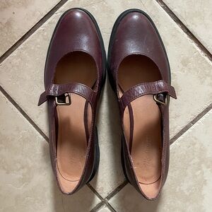 Madewell Freya Burgundy Mary Janes 9